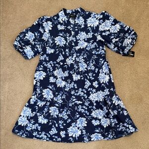 New Ronni Nicole Blue Floral Dress